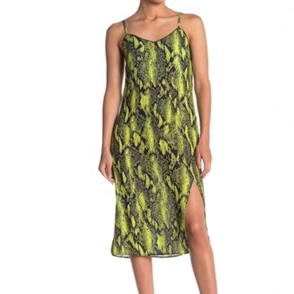 Animal Print Slip Midi Dress